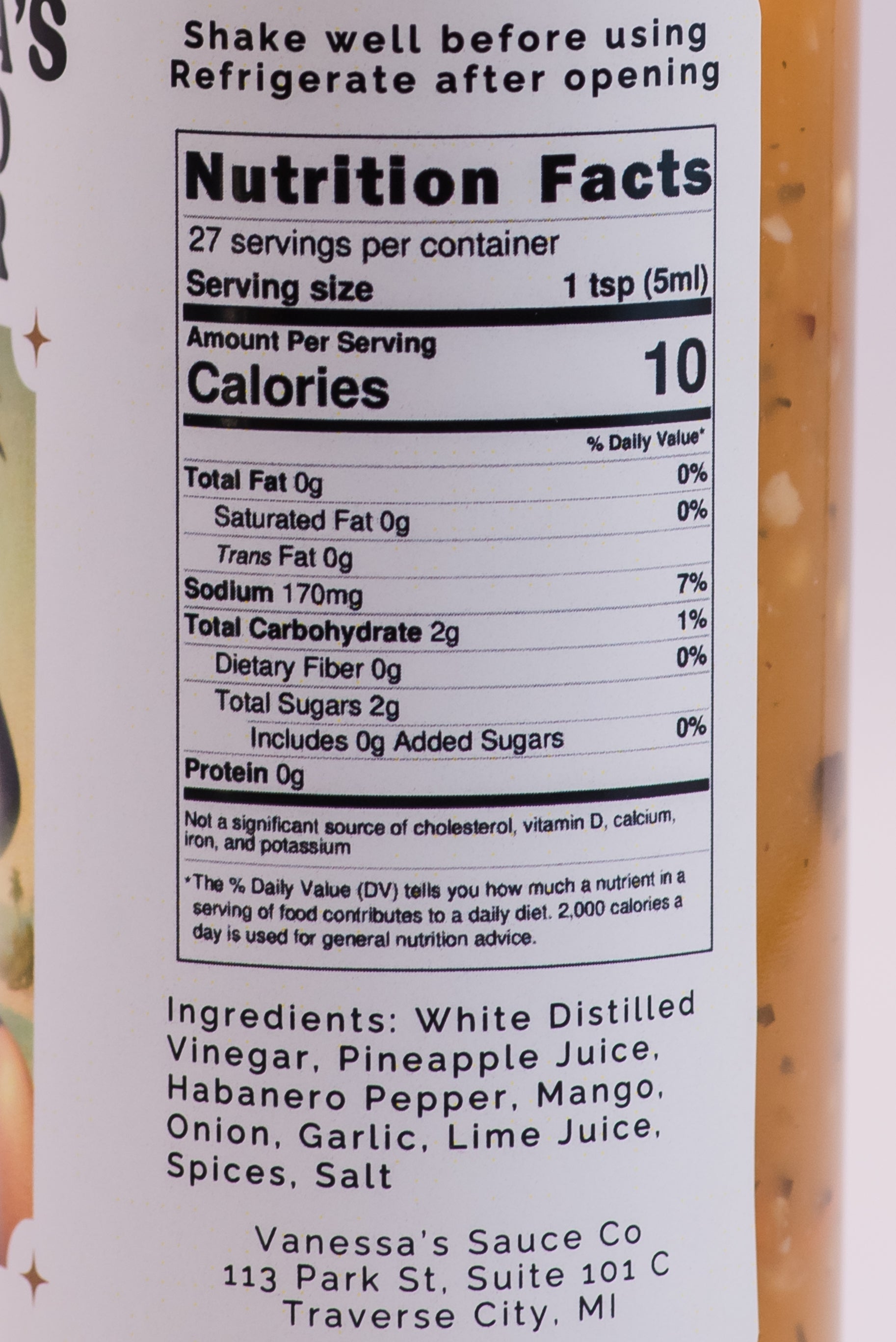 Nutrition Panel - Island Affair